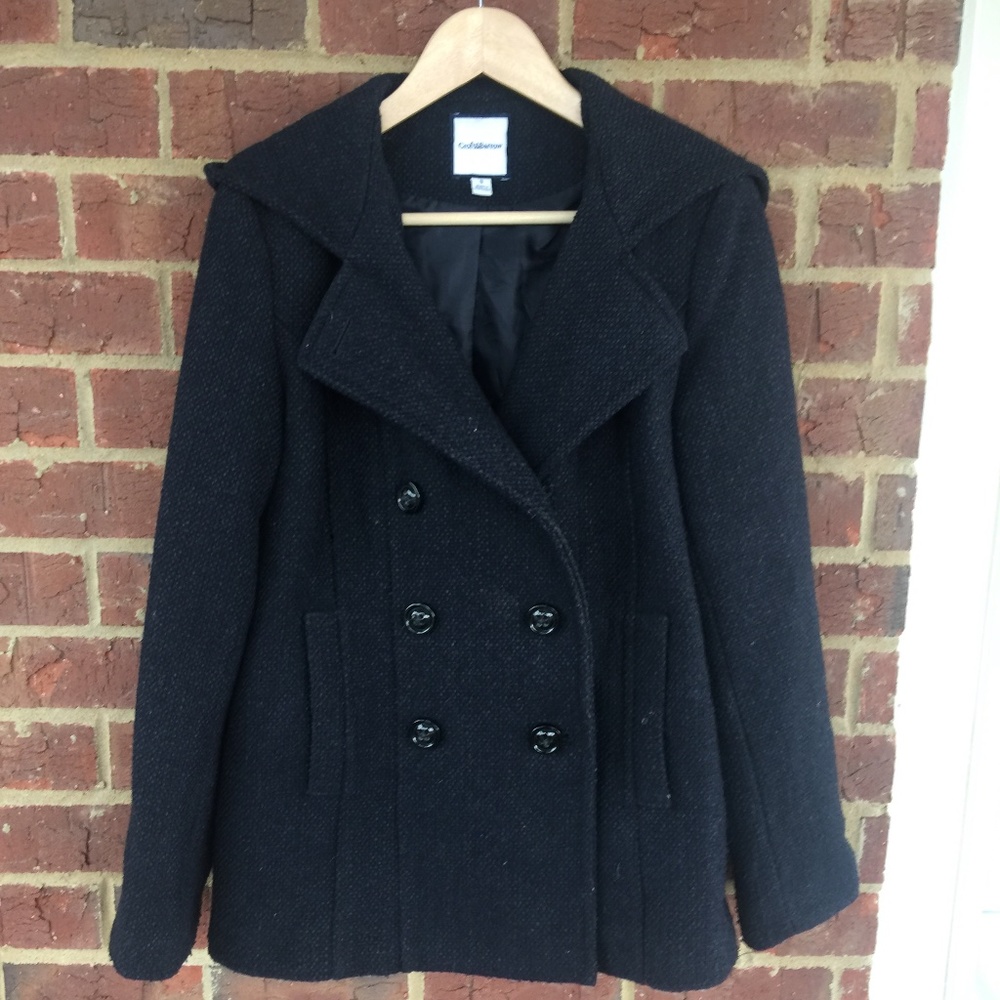 Croft & Barrow Women's Small Wool Double Breasted Pea Coat